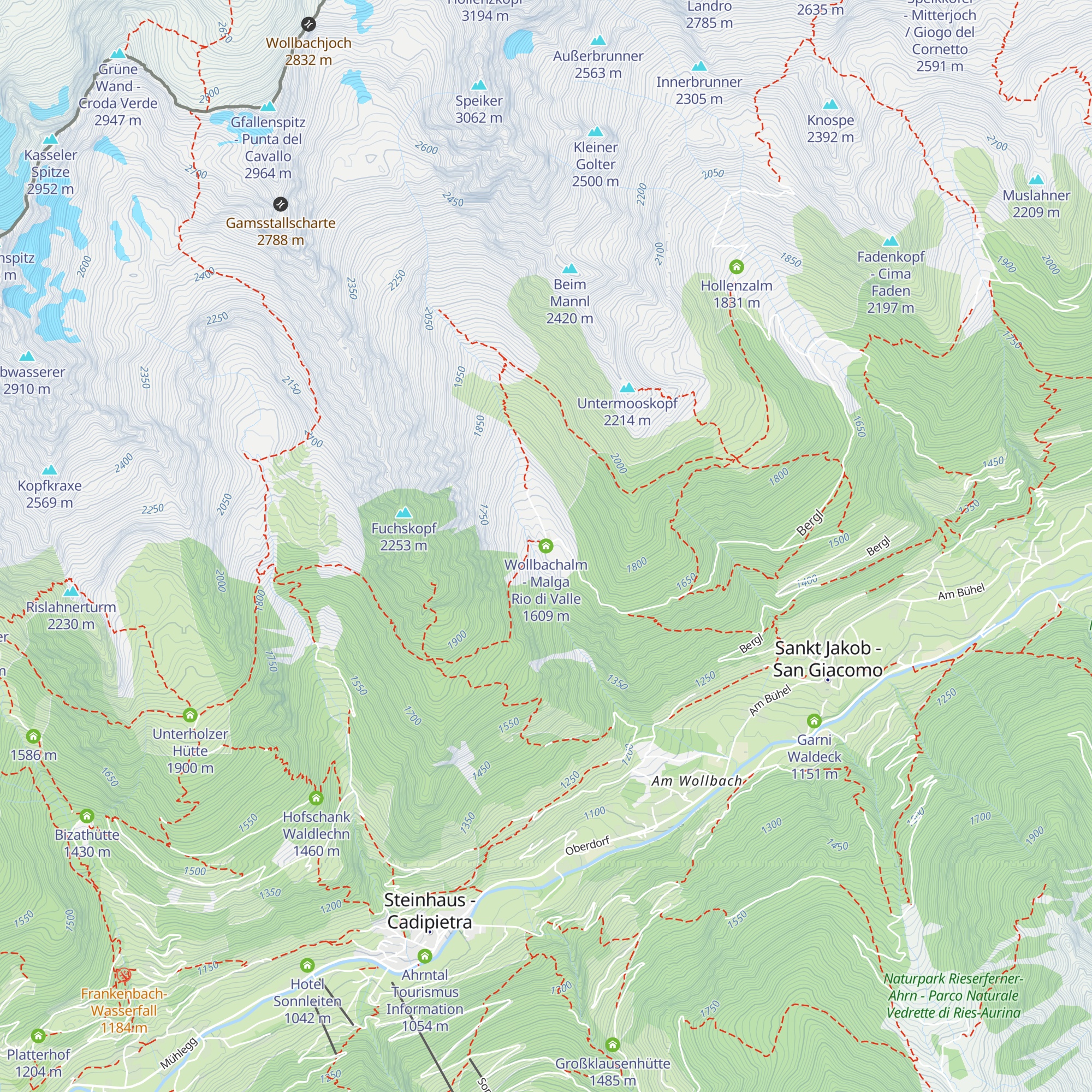 Wollbachalm - Malga Rio di Valle map