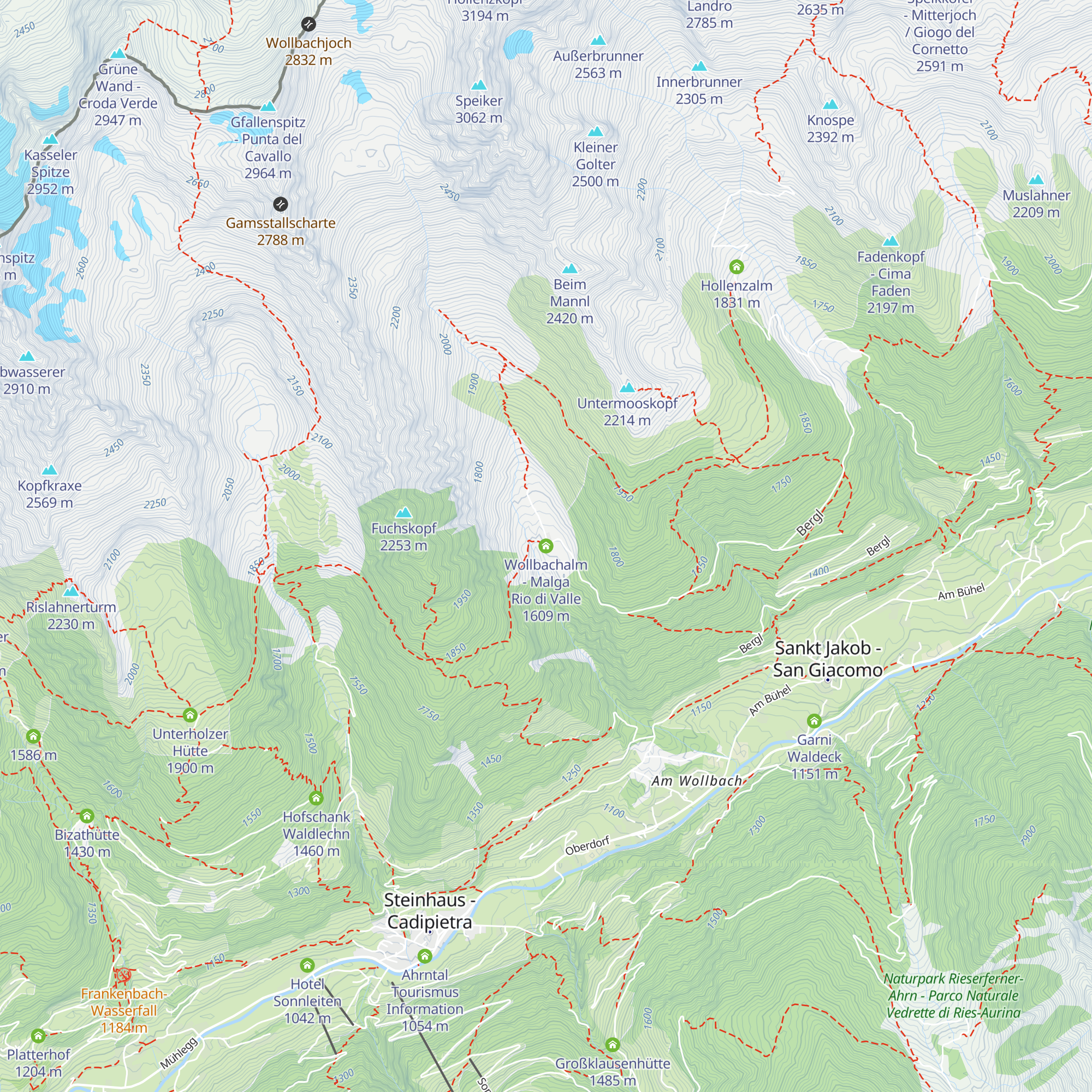 Wollbachalm - Malga Rio di Valle map