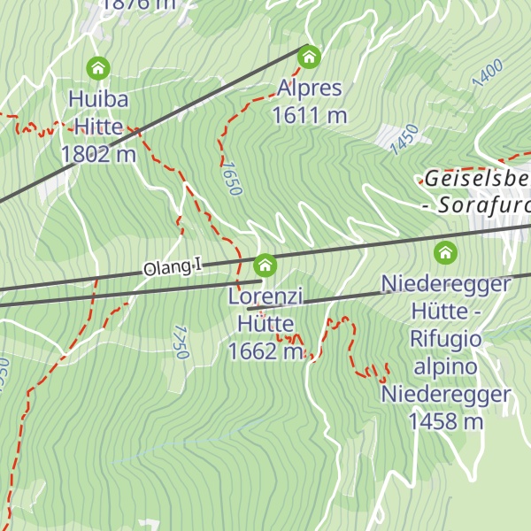 Map of Lorenzi Hütte