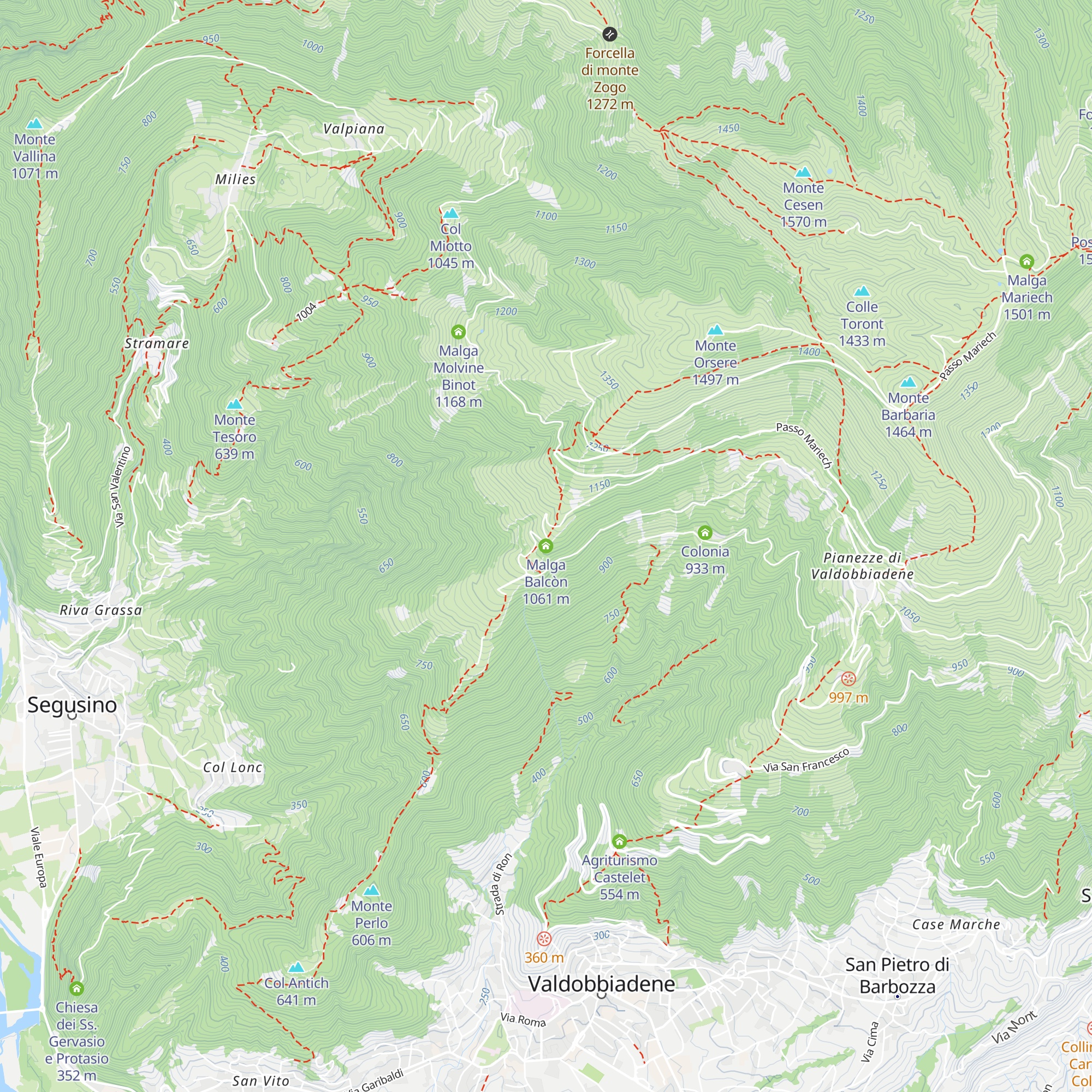 Malga Balcòn map