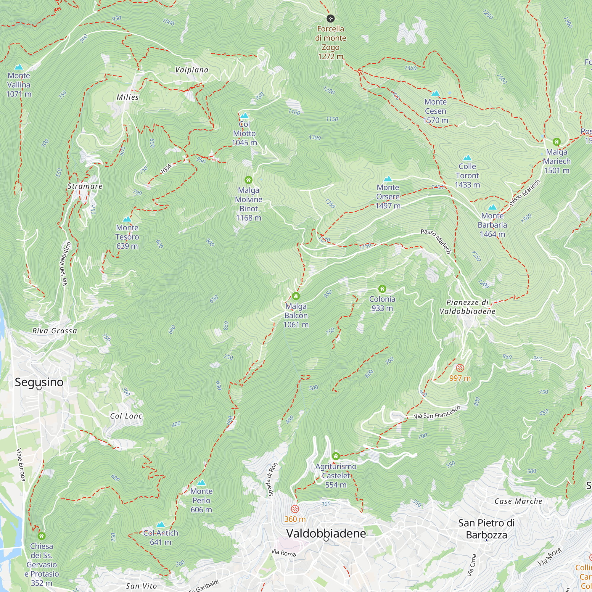Malga Balcòn map