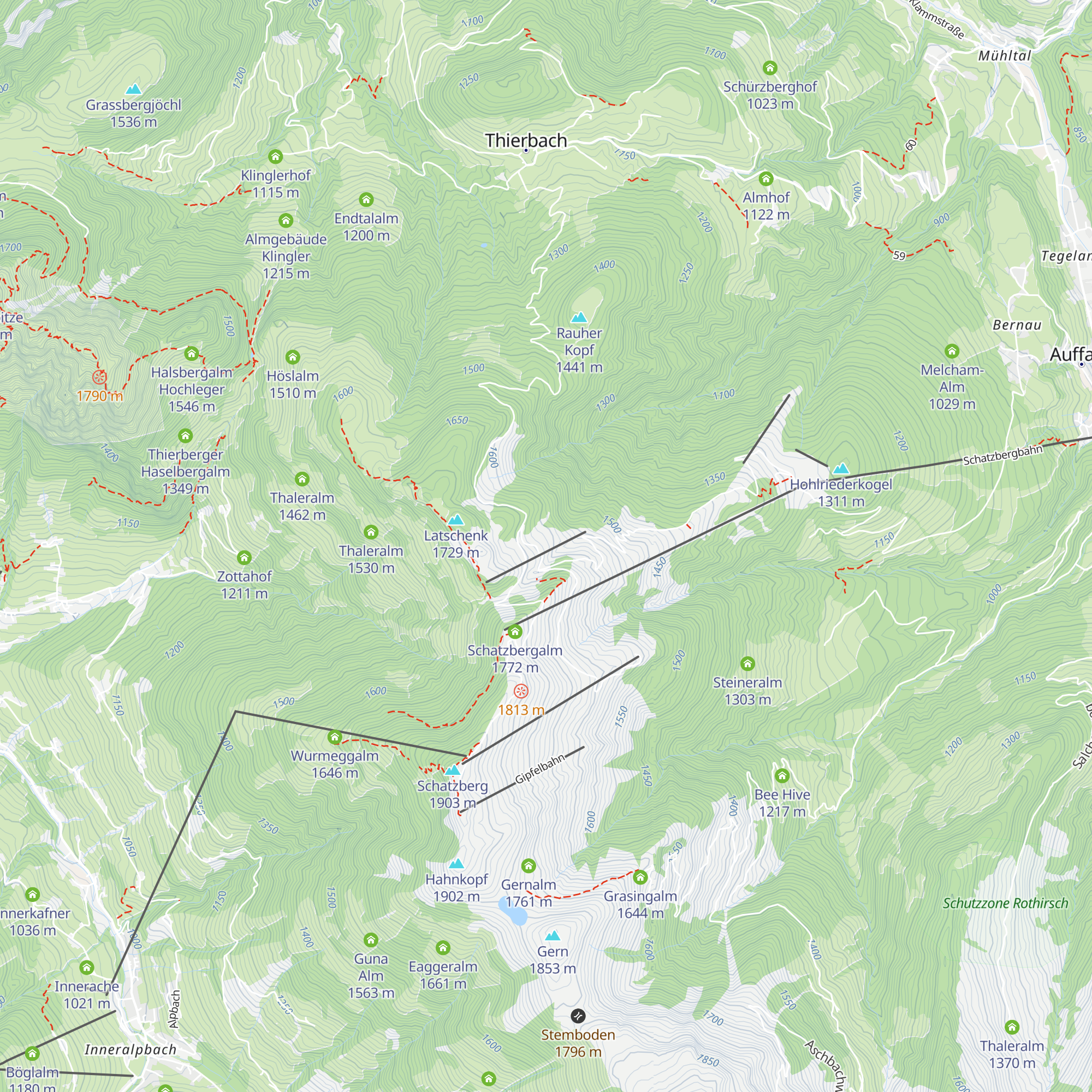 Außerkotkaseralm map