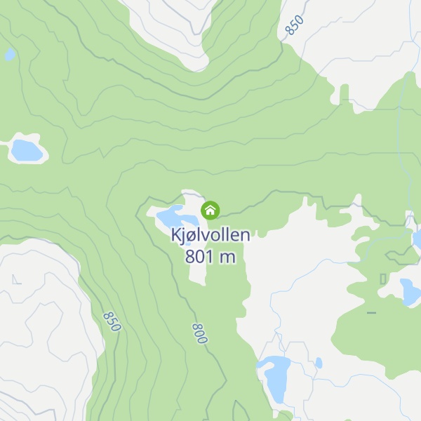 Map of Kjølvollen