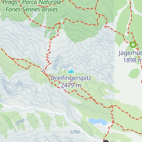 Map of Dreifingerspitz