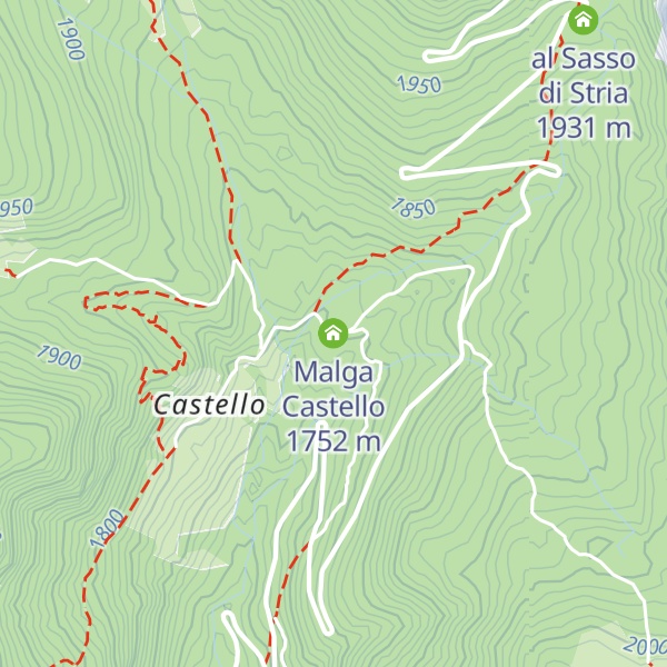 Map of Malga Castello
