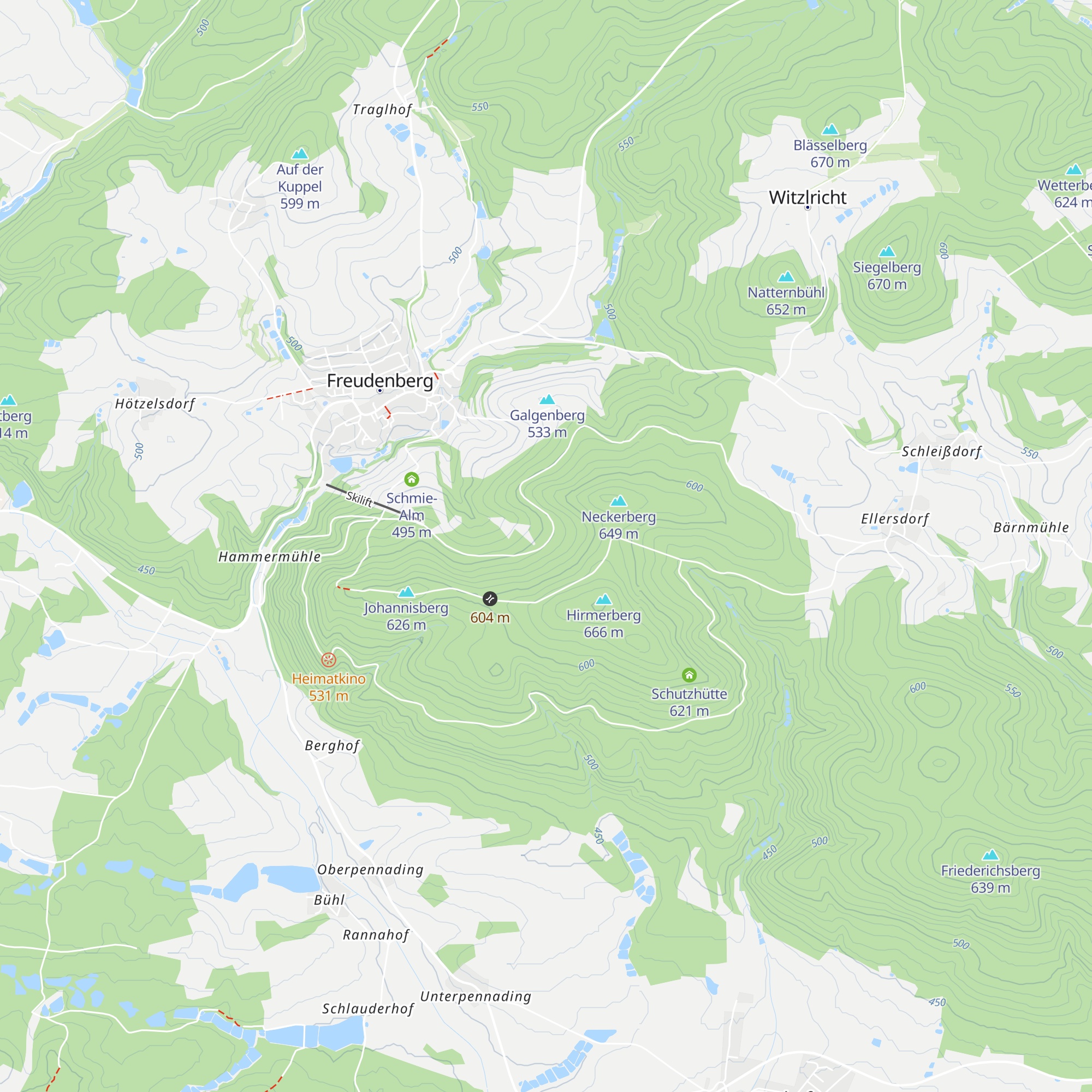 Dammbach Hütte map