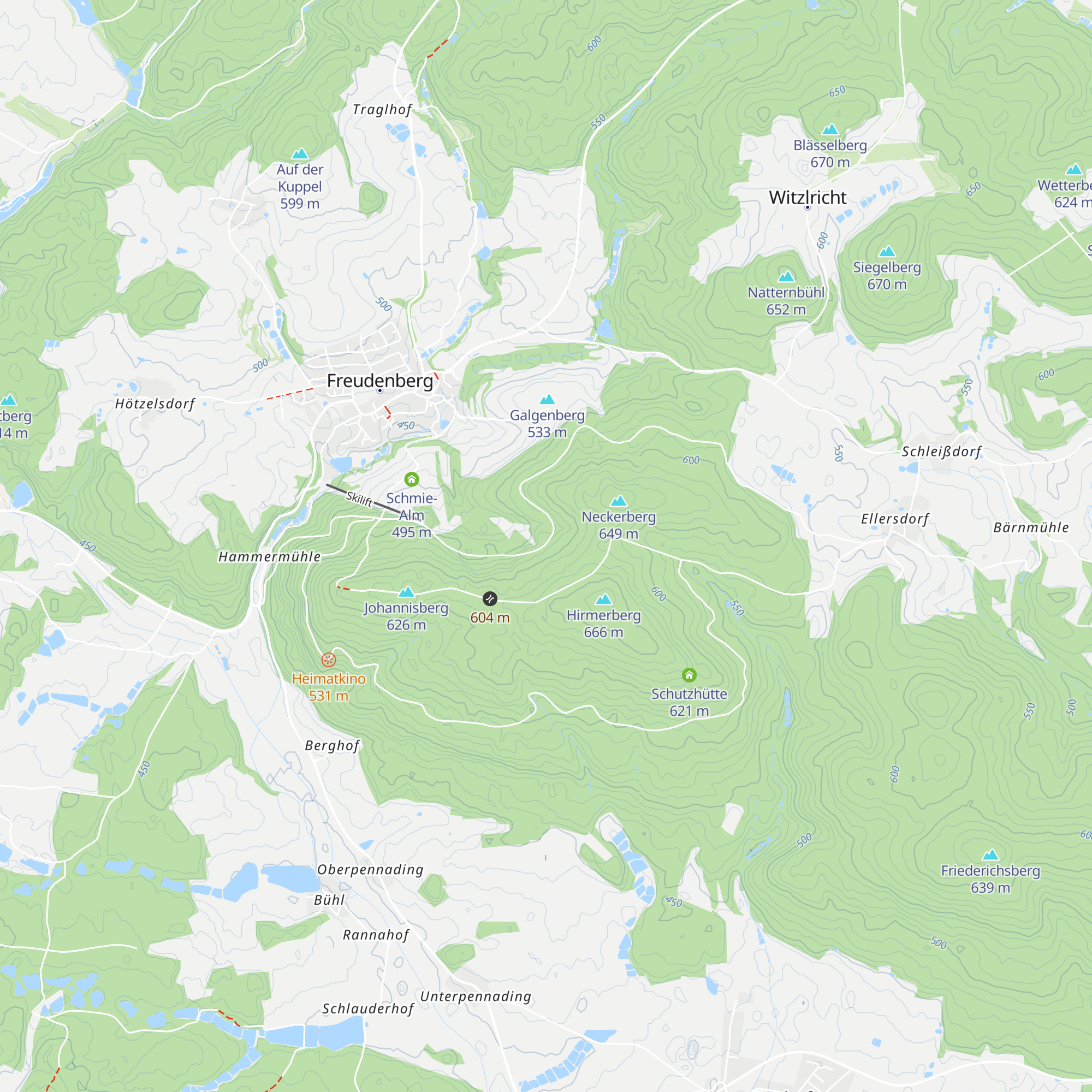 Dammbach Hütte map