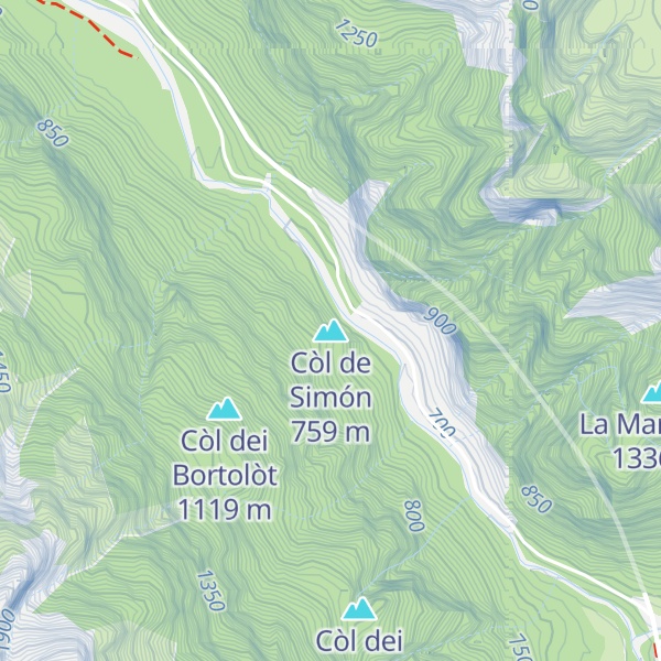 Map of Còl de Simón