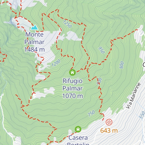Map of Rifugio Palmar