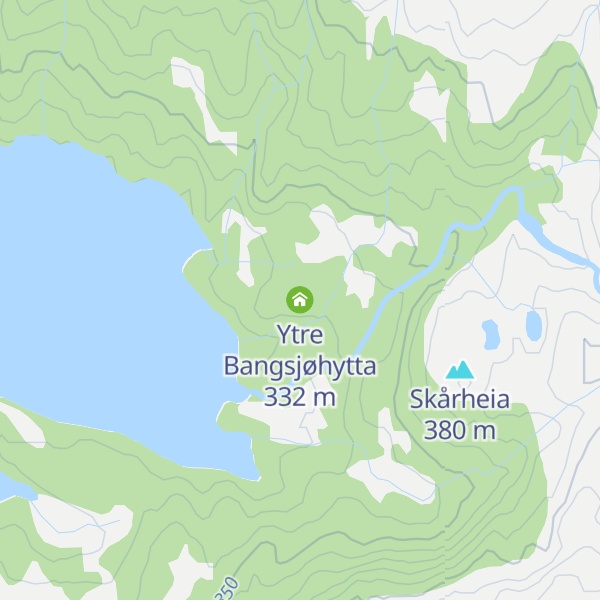 Map of Ytre Bangsjøhytta