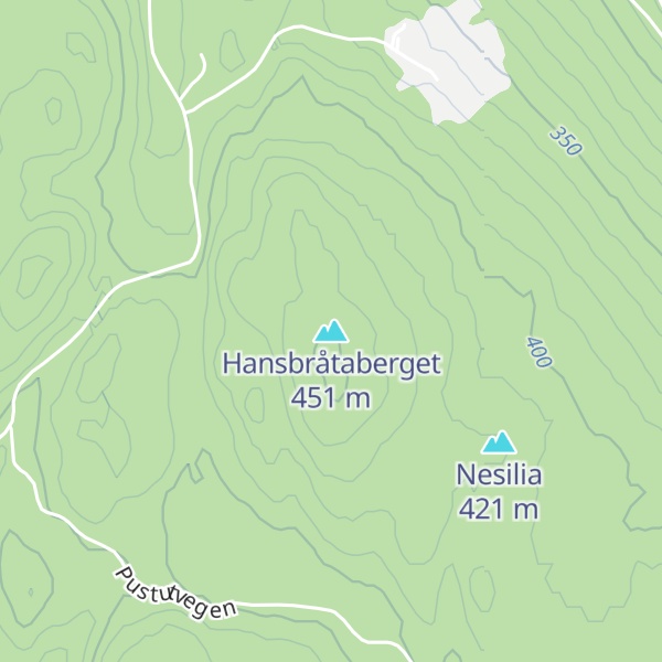 Map of Hansbråtaberget