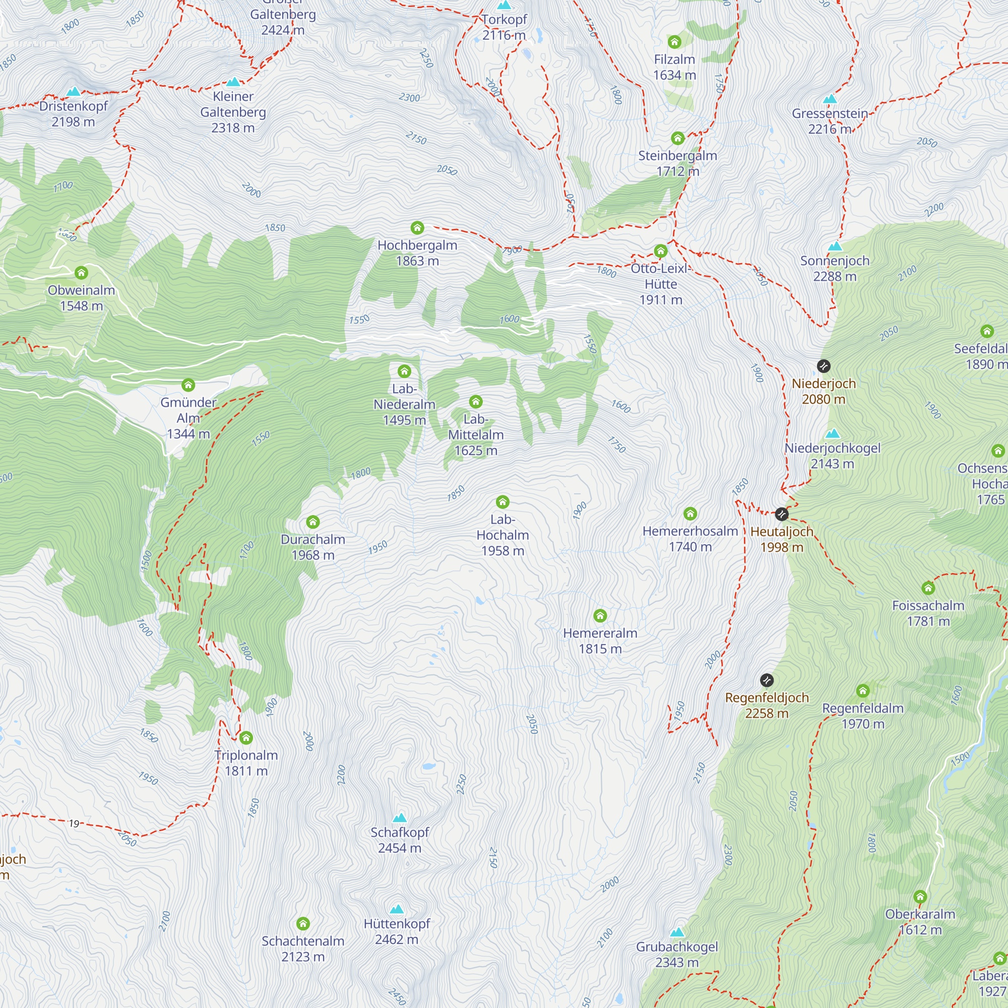 Lab Hochalm map