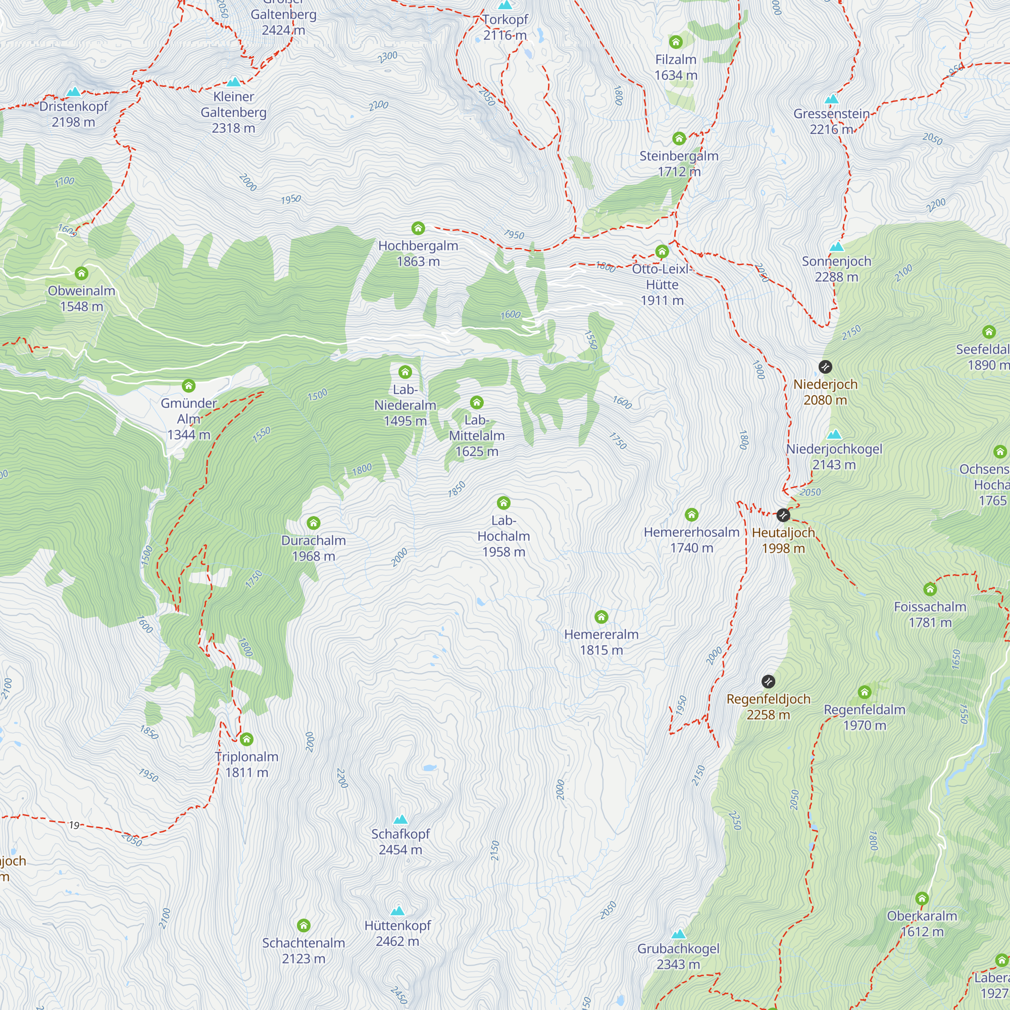 Lab Hochalm map