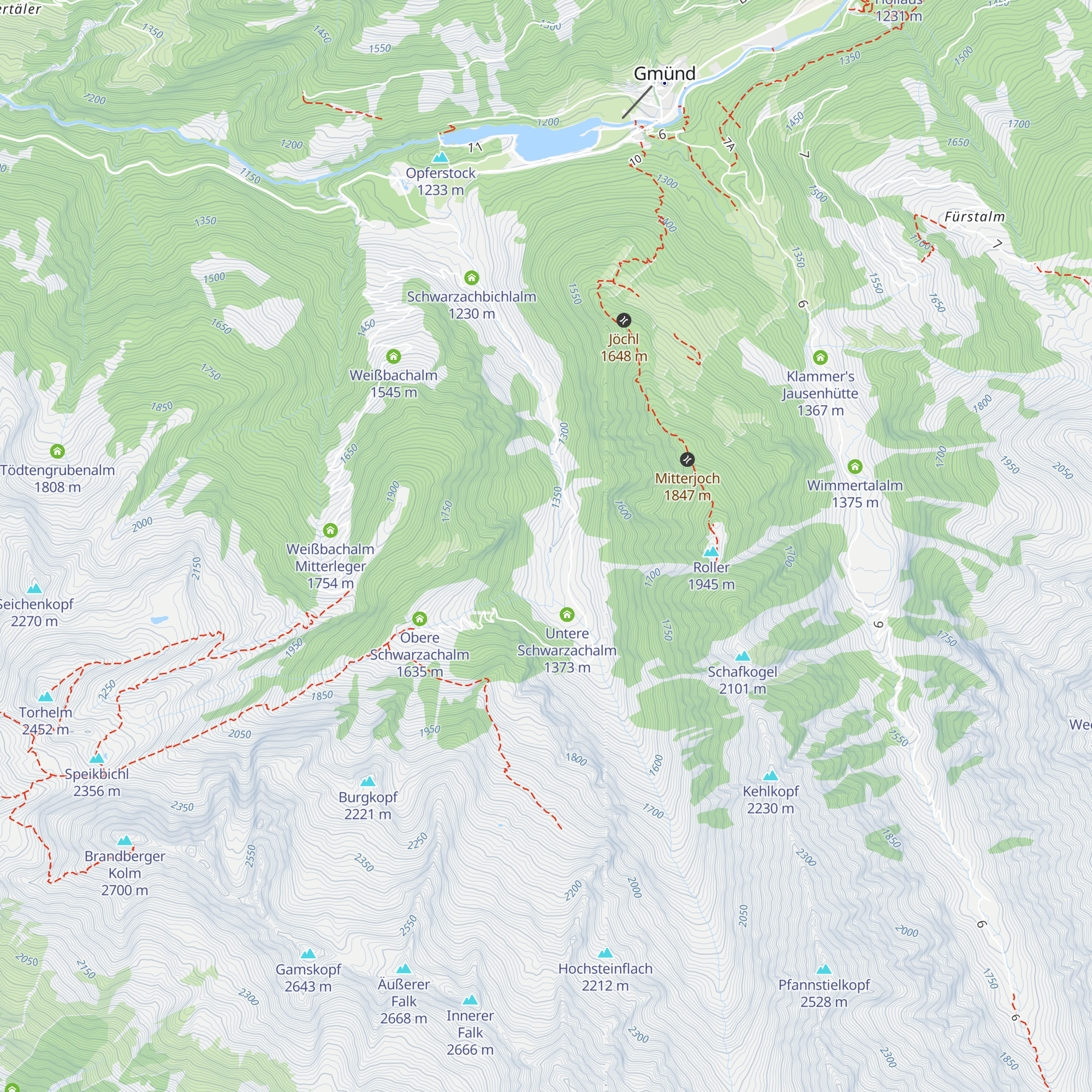 Jausenstation Schwarzachtal map