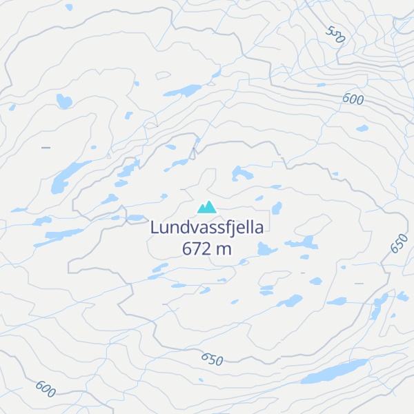 Map of Lundvassfjella