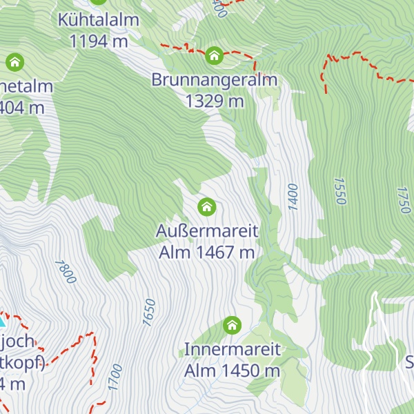Map of Außermareit Alm