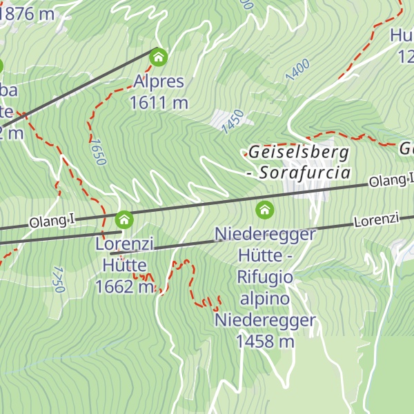 Map of Oberegger Alm - Malga Oberegger