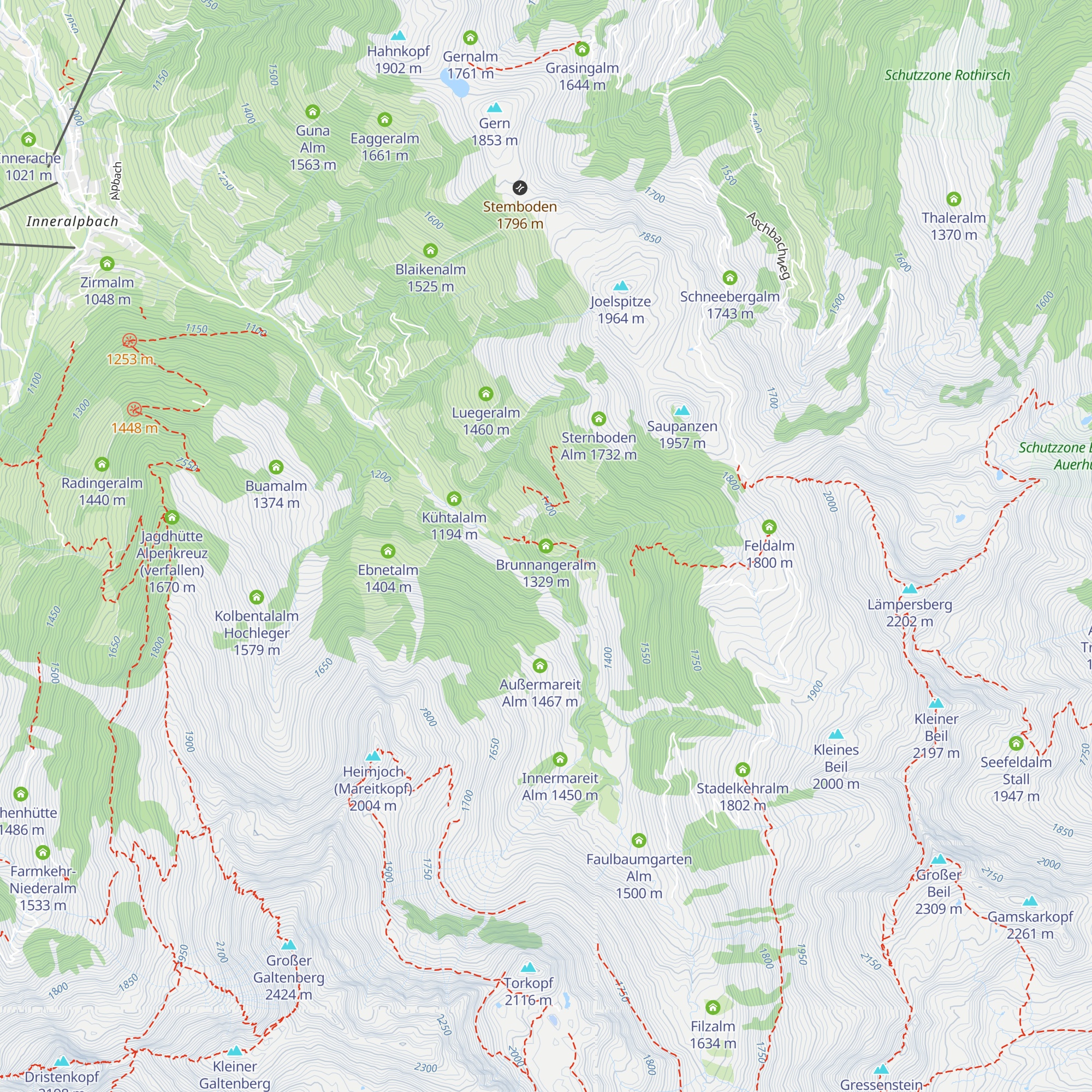 Brunnangeralm map