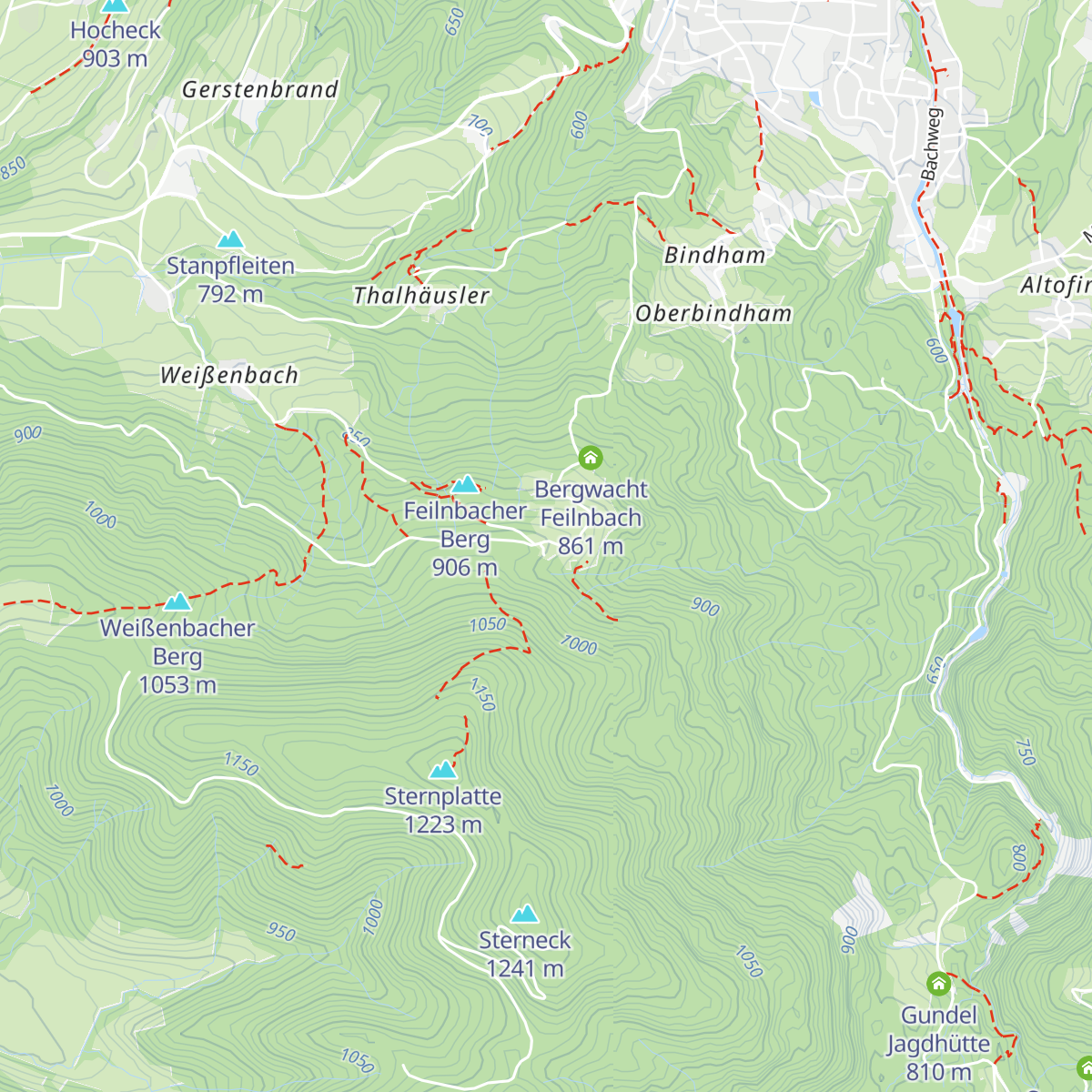 Tregler Alm map