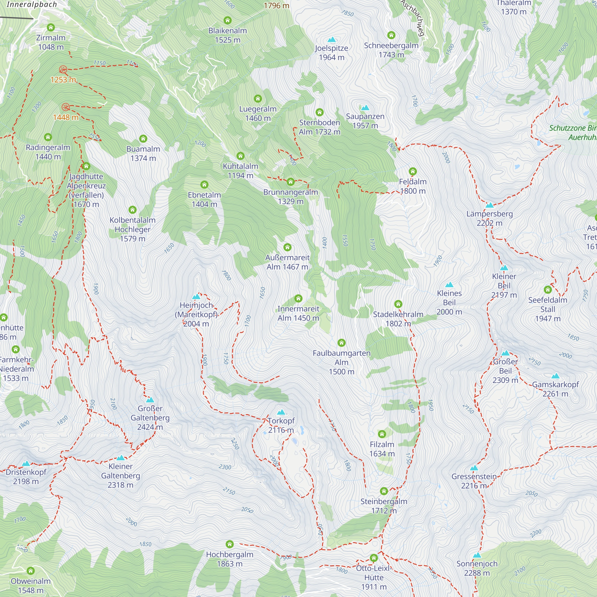 Innermareit Alm map