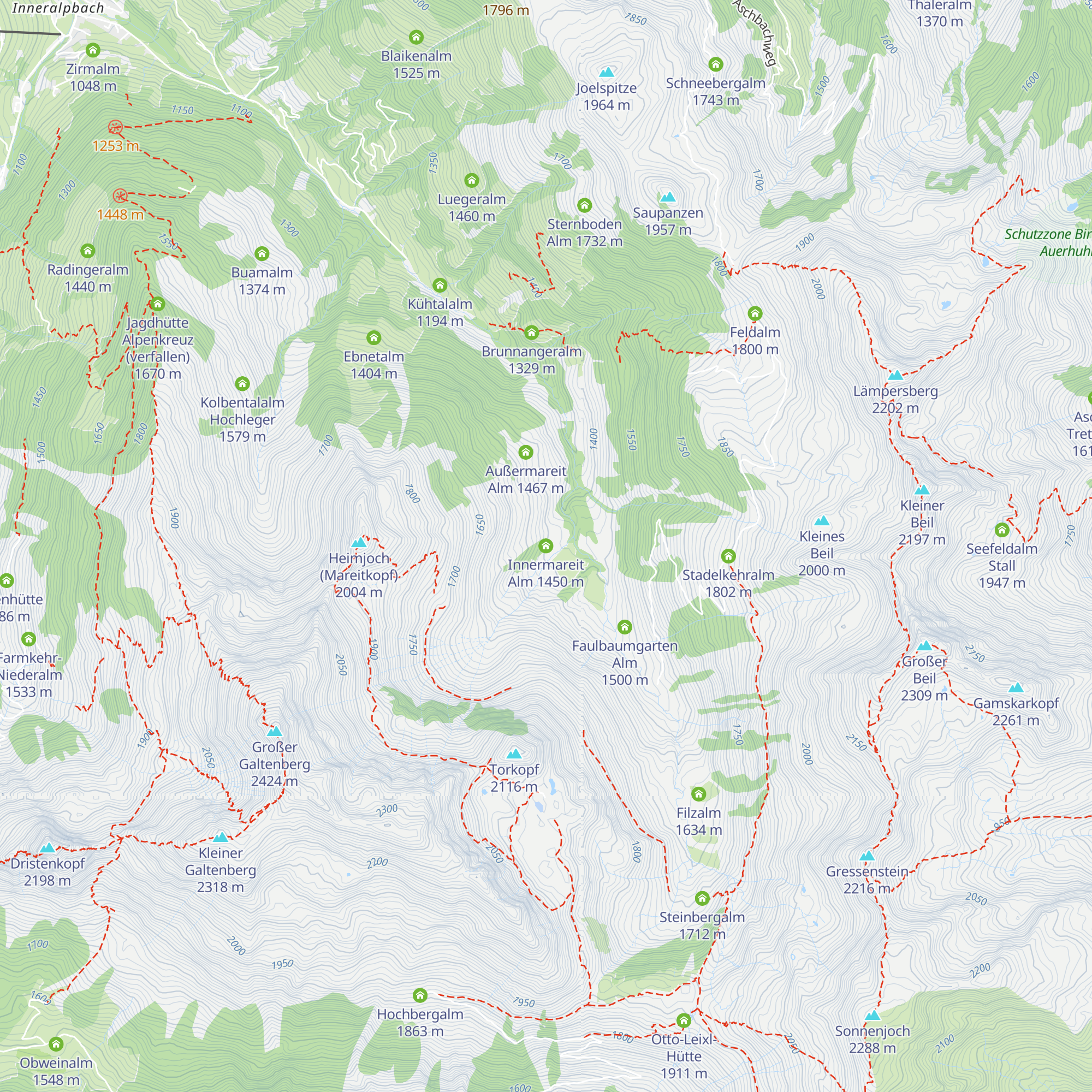 Innermareit Alm map