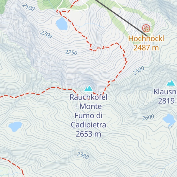 Map of Rauchkofel - Monte Fumo di Cadipietra