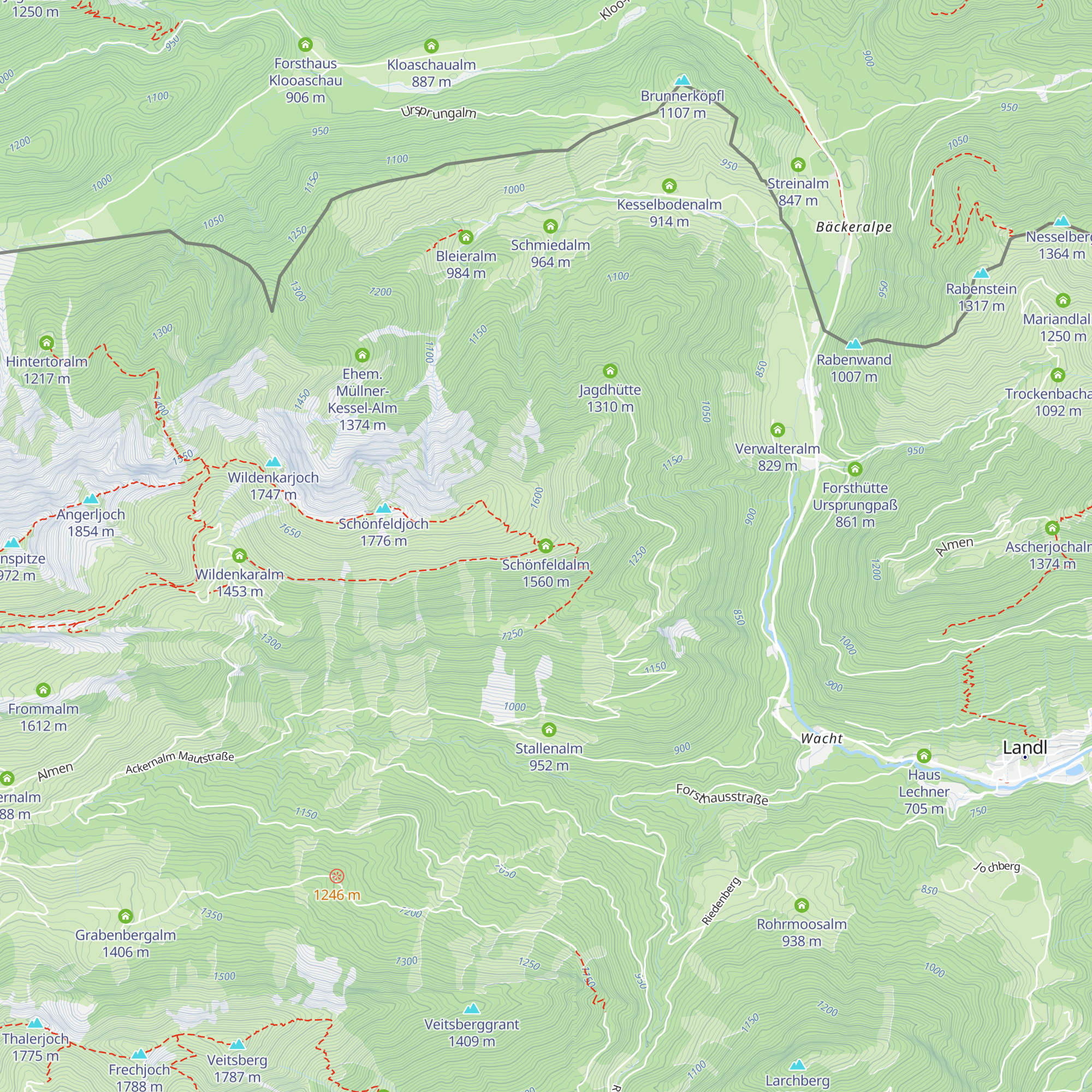 Schönfeldalm map