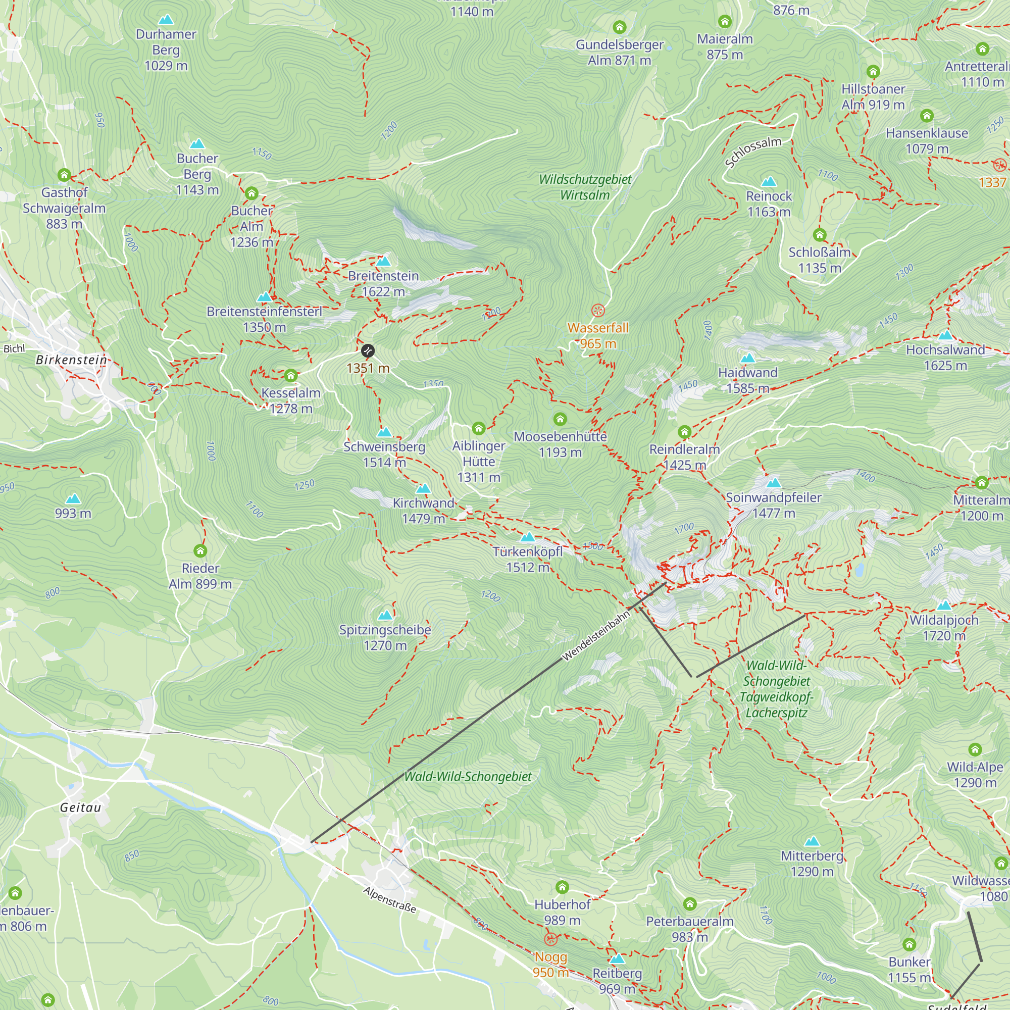 Elbach Alm map
