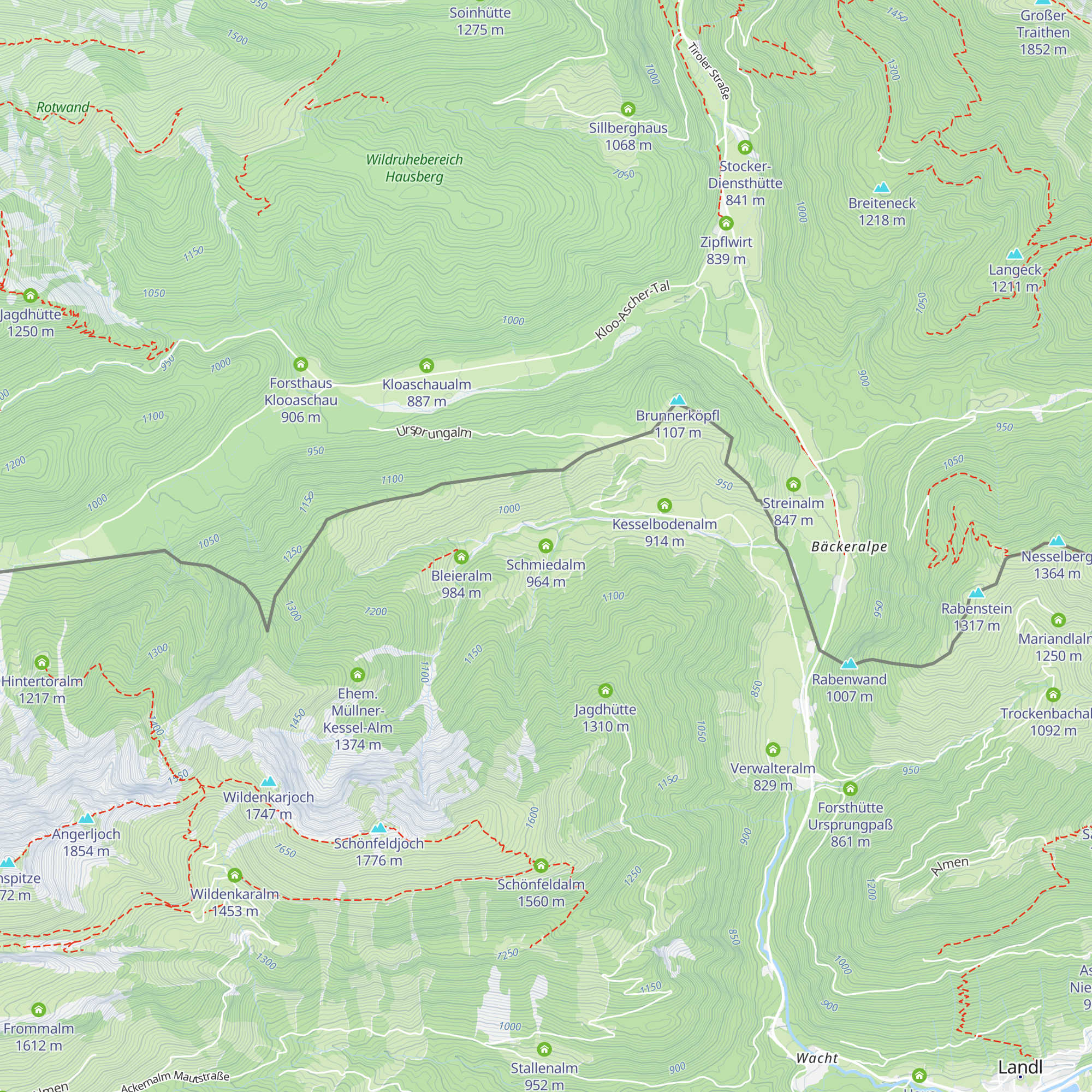 Schmiedalm map