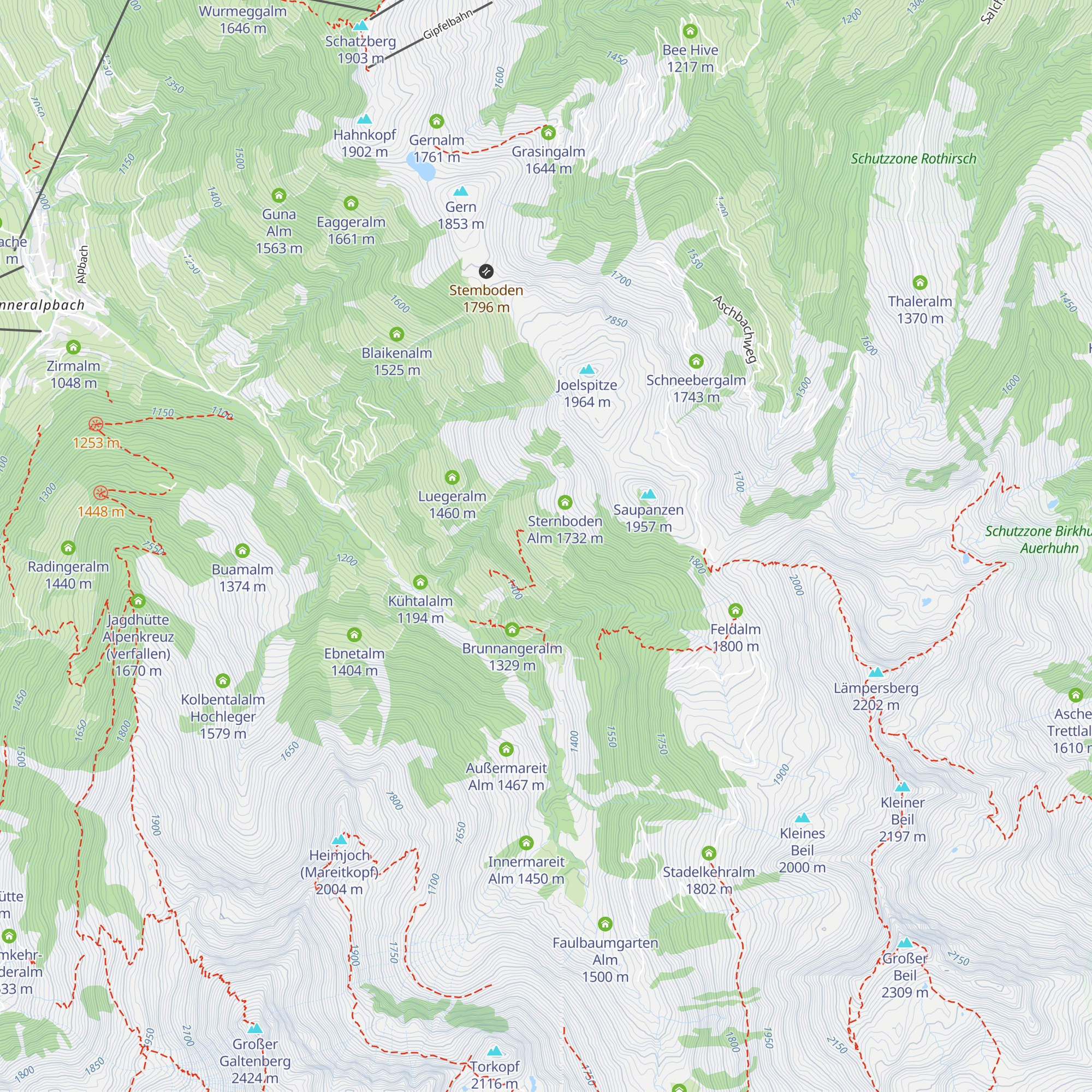 Sternboden Alm map
