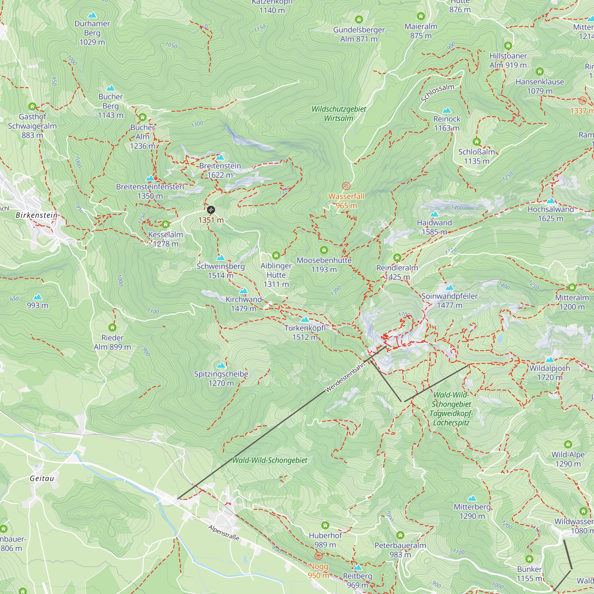 Zettler-Hütte map