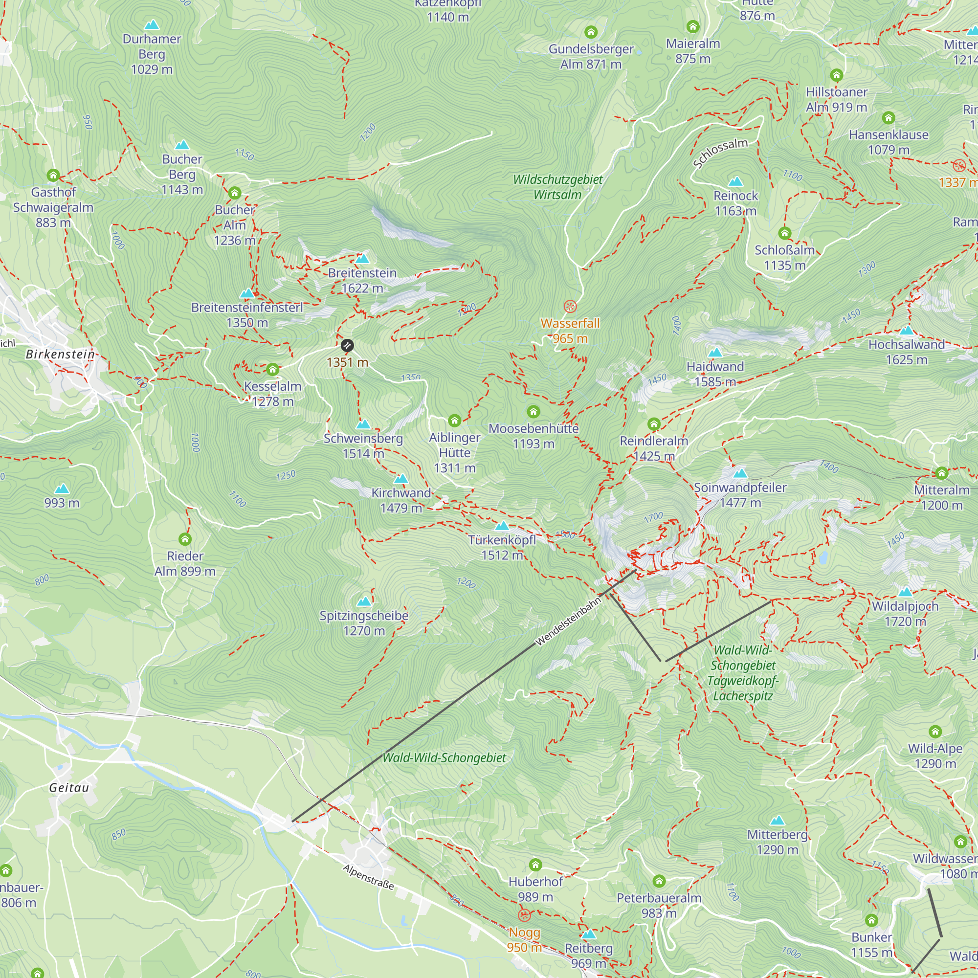 Zettler-Hütte map