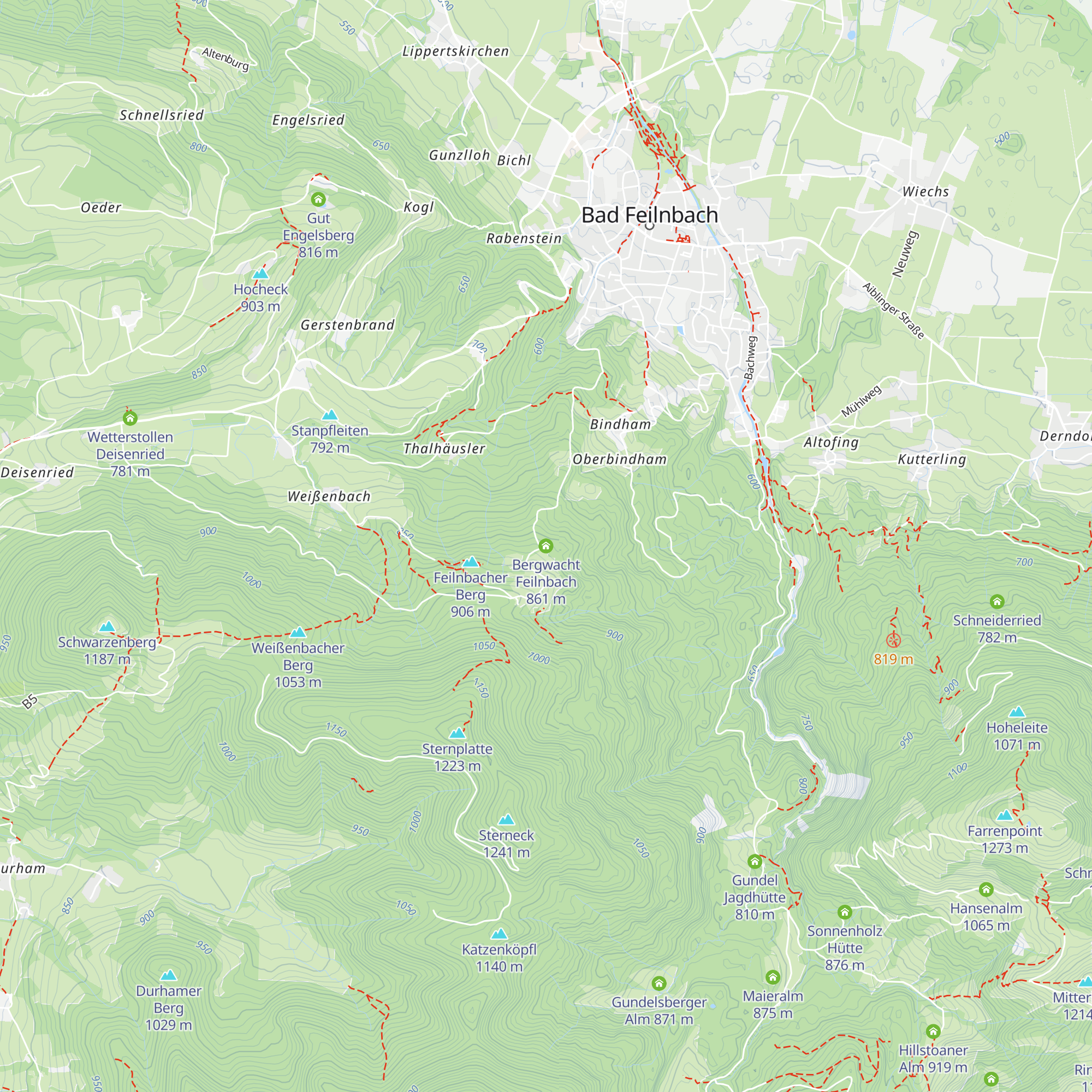 Bergwacht Feilnbach map
