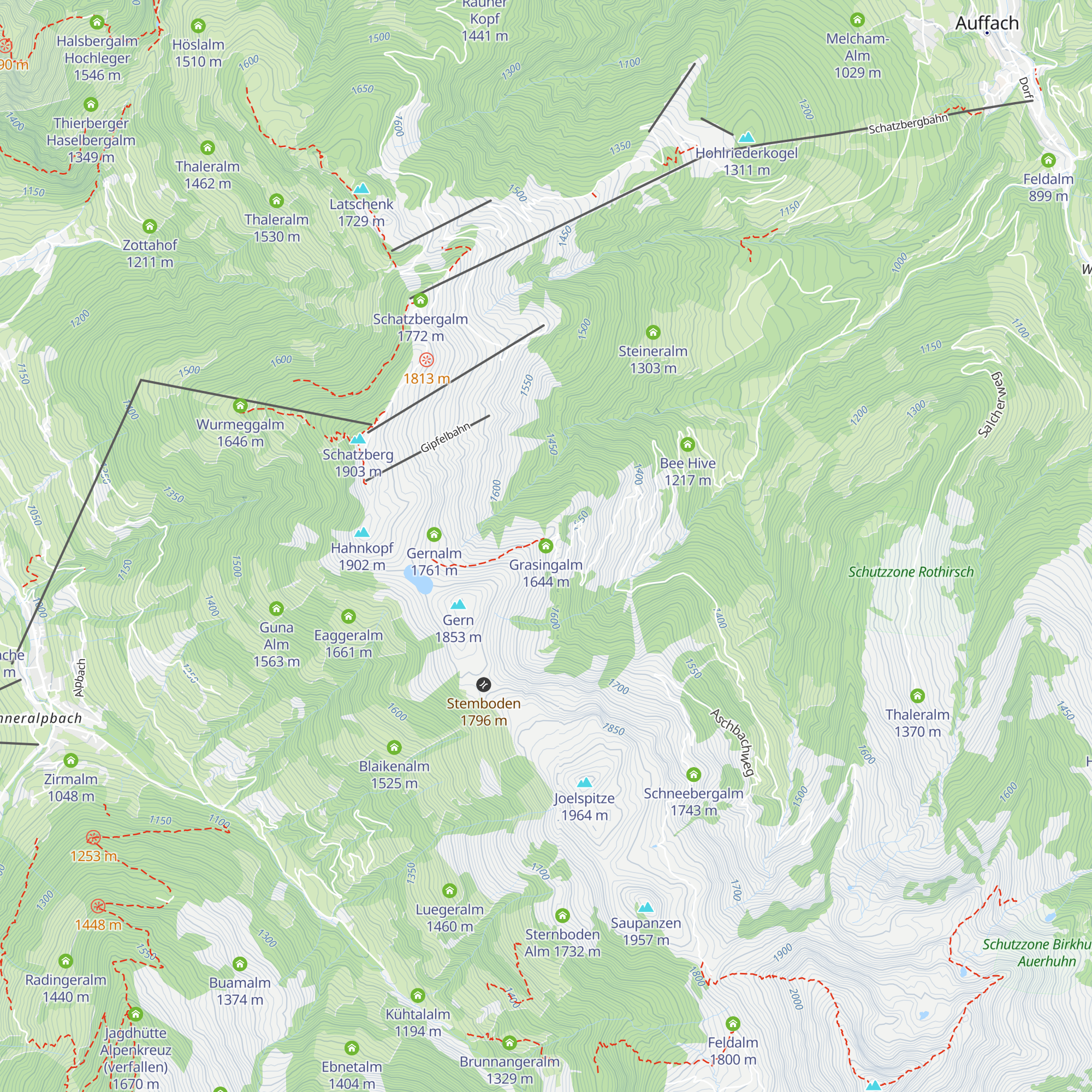 Grasingalm map
