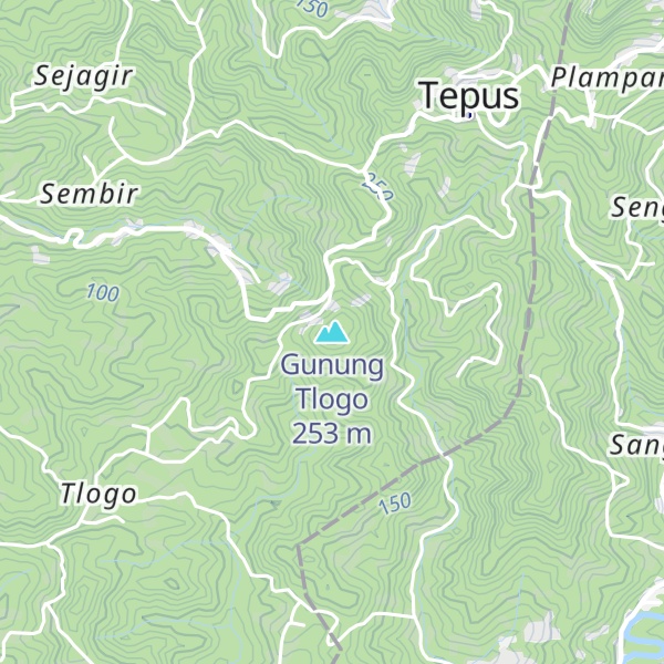 Map of Gunung Tlogo