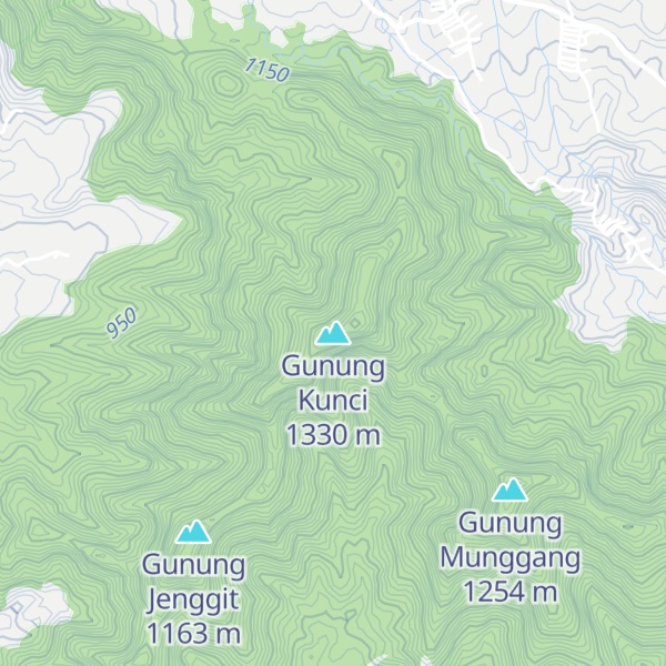 Map of Gunung Kunci