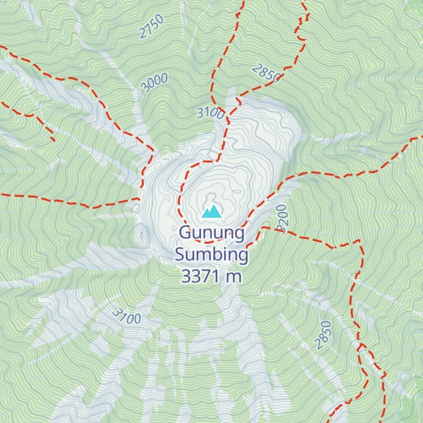 Map of Gunung Sumbing