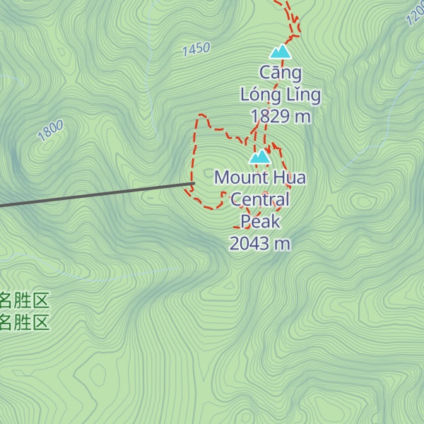 Map of Mount Hua South Peak