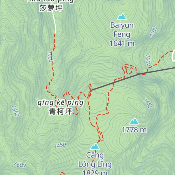 Map of Mt. Huasan North Peak
