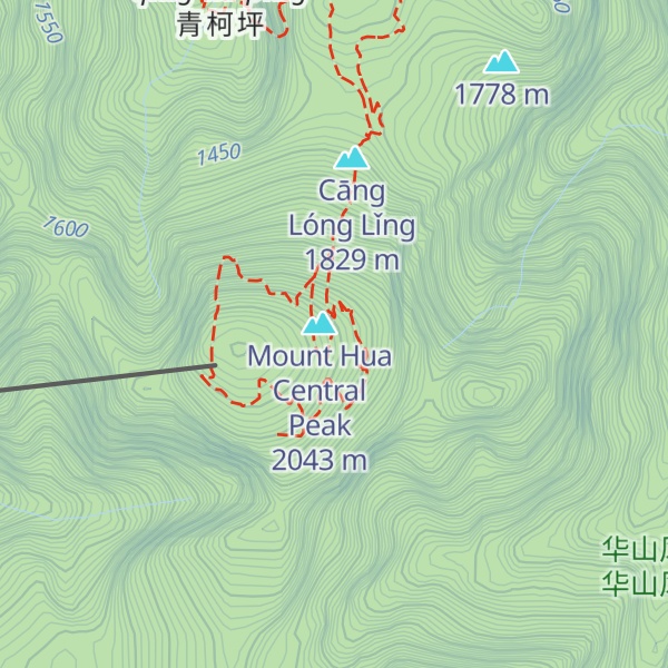 Map of Mt. Huasan East Peak
