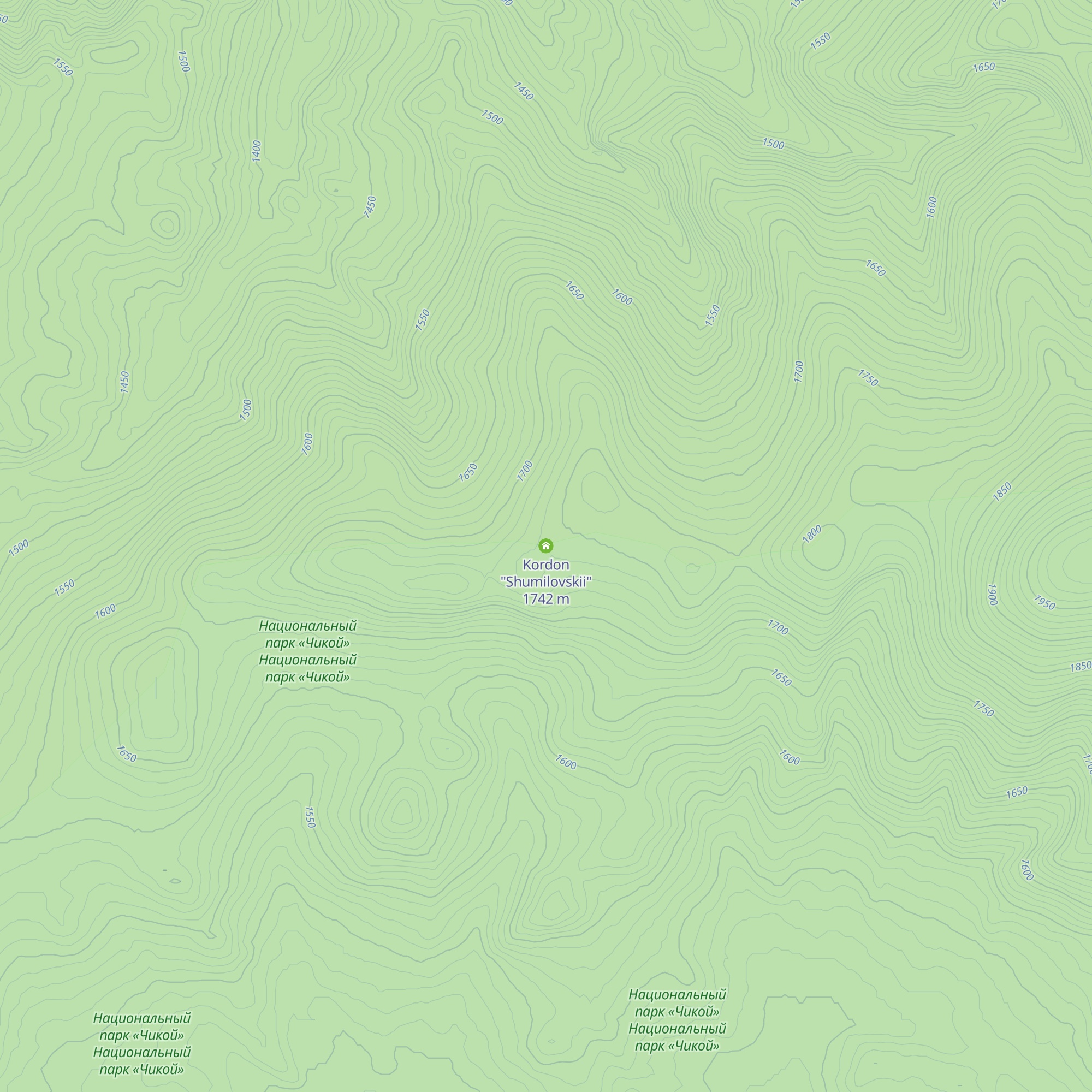 Kordon "Shumilovskii" map