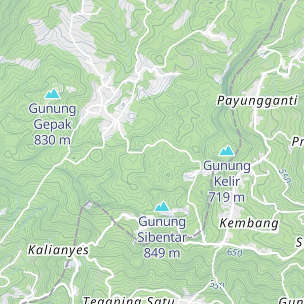 Map of Gunung Tumpeng