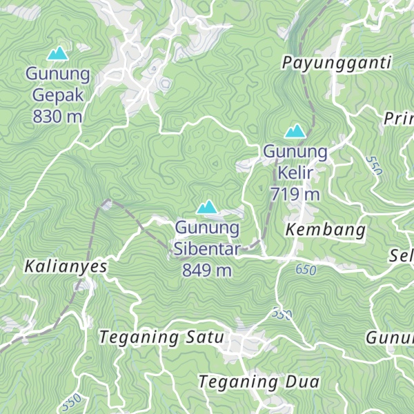Map of Gunung Sibentar