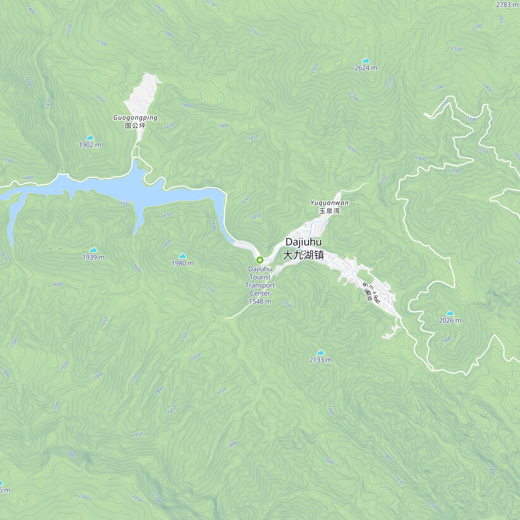 Dajiuhu Tourist Transport Center map