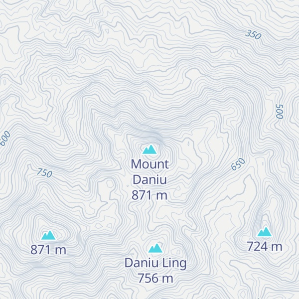 Map of Mount Daniu