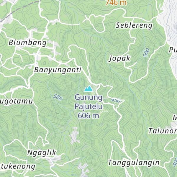 Map of Gunung Pajutelu