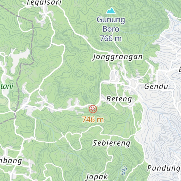 Map of Gunung Lanang