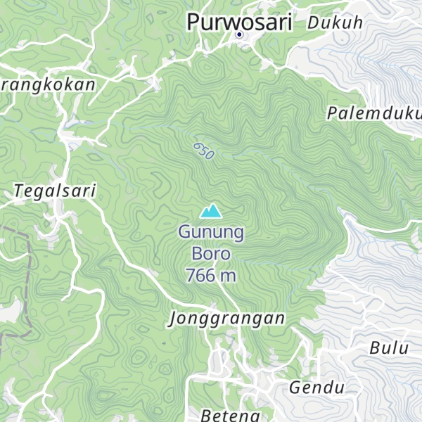 Map of Gunung Boro