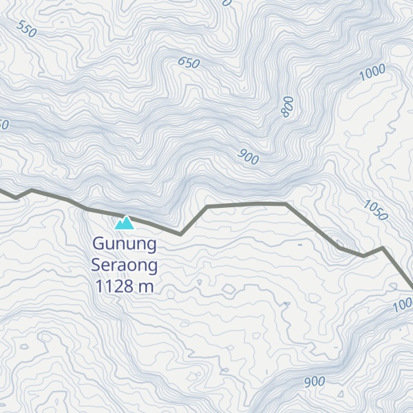 Map of Gunong Seraong;Gunung Seraung;Gunung Seraong
