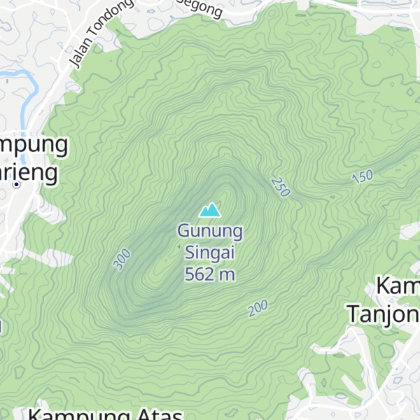 Map of Gunung Singai